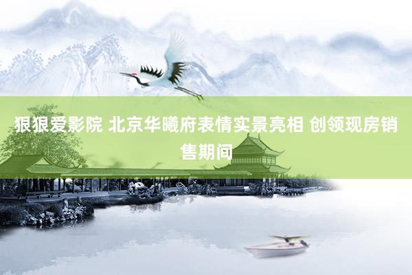 狠狠爱影院 北京华曦府表情实景亮相 创领现房销售期间