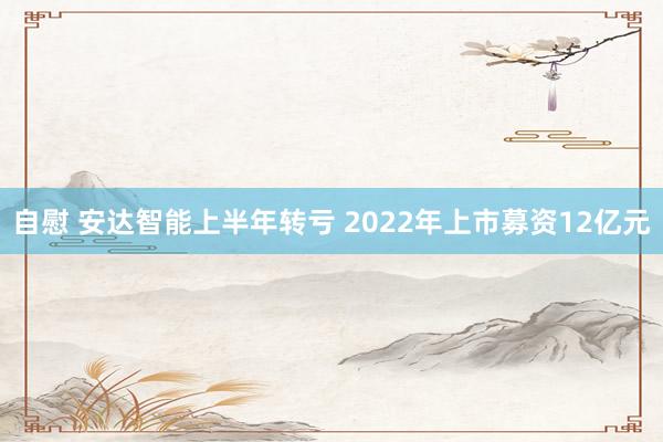 自慰 安达智能上半年转亏 2022年上市募资12亿元