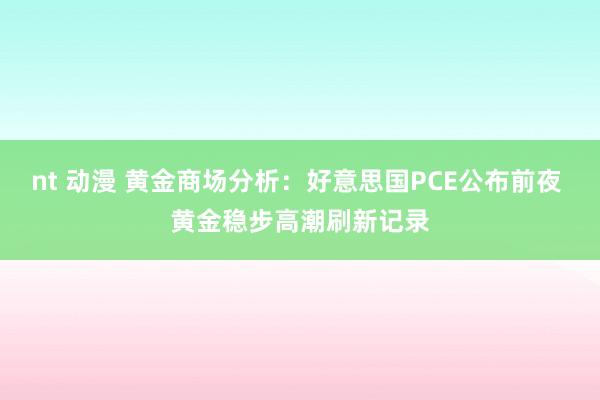 nt 动漫 黄金商场分析：好意思国PCE公布前夜 黄金稳步高潮刷新记录