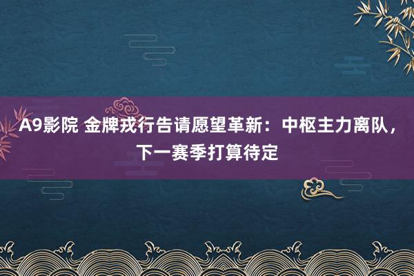 A9影院 金牌戎行告请愿望革新：中枢主力离队，下一赛季打算待定