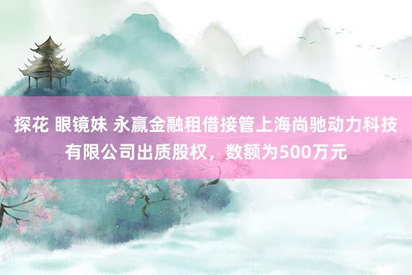 探花 眼镜妹 永赢金融租借接管上海尚驰动力科技有限公司出质股权，数额为500万元