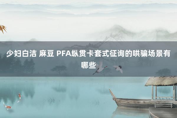 少妇白洁 麻豆 PFA纵贯卡套式征询的哄骗场景有哪些