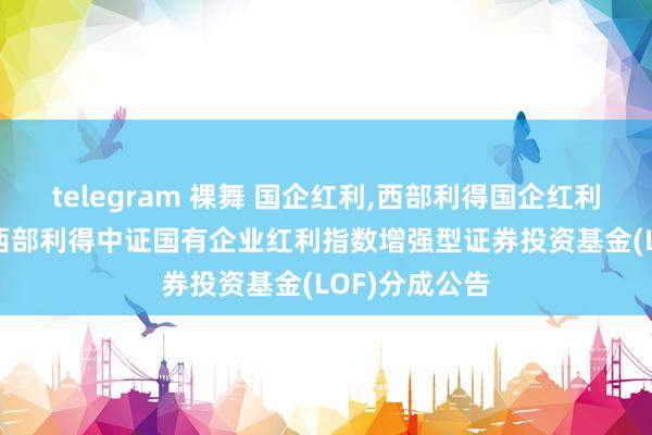 telegram 裸舞 国企红利，西部利得国企红利指数增强C: 西部利得中证国有企业红利指数增强型证券投资基金(LOF)分成公告