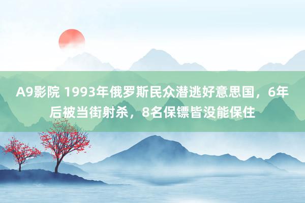 A9影院 1993年俄罗斯民众潜逃好意思国，6年后被当街射杀，8名保镖皆没能保住