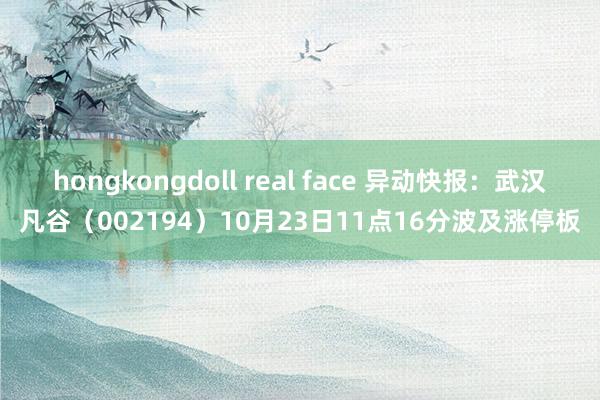 hongkongdoll real face 异动快报：武汉凡谷（002194）10月23日11点16分波及涨停板