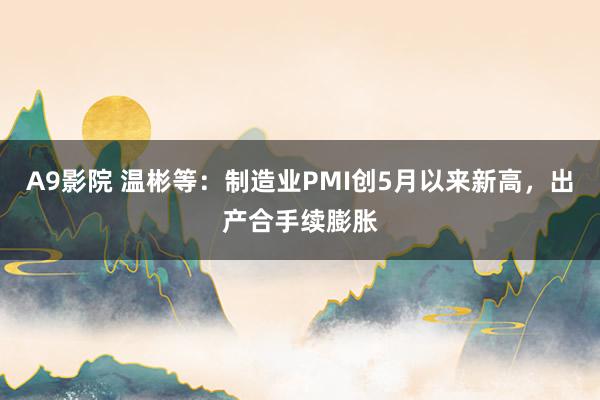 A9影院 温彬等：制造业PMI创5月以来新高，出产合手续膨胀