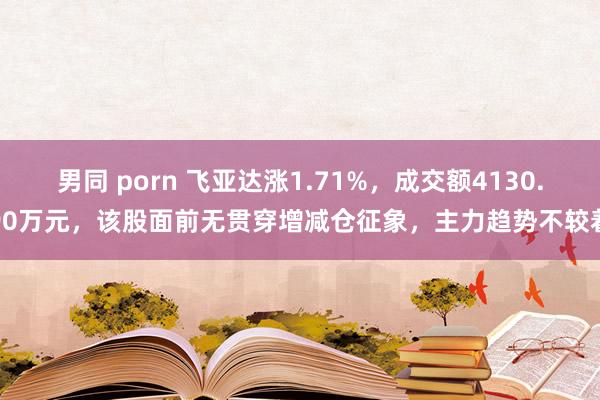 男同 porn 飞亚达涨1.71%，成交额4130.90万元，该股面前无贯穿增减仓征象，主力趋势不较着