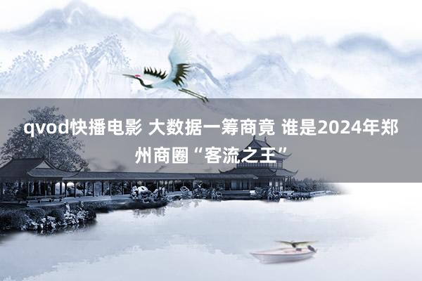 qvod快播电影 大数据一筹商竟 谁是2024年郑州商圈“客流之王”