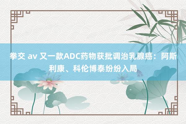 拳交 av 又一款ADC药物获批调治乳腺癌：阿斯利康、科伦博泰纷纷入局