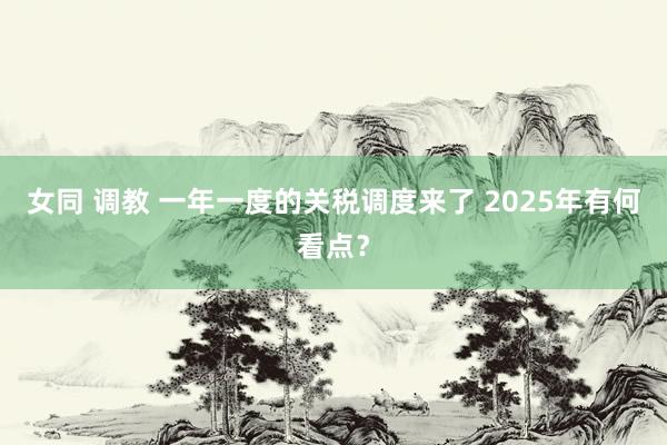 女同 调教 一年一度的关税调度来了 2025年有何看点？