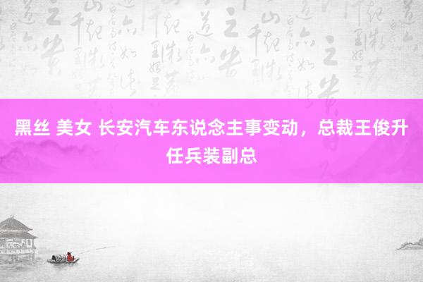 黑丝 美女 长安汽车东说念主事变动，总裁王俊升任兵装副总