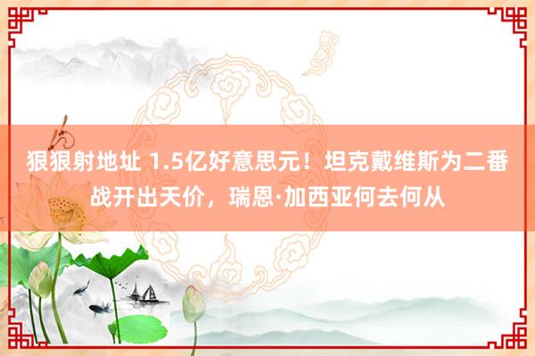 狠狠射地址 1.5亿好意思元！坦克戴维斯为二番战开出天价，瑞恩·加西亚何去何从